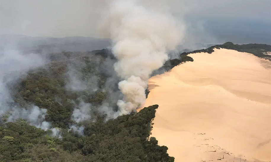 Fire on Fraser Island